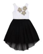 Dress With Tulle Skirt & Applique Bodice, Girls'