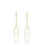 Delicate Oval Link Drop Earrings, Gold