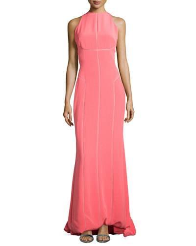 Halter Matte Crepe Gown, Aurora