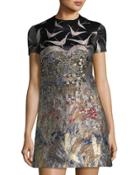 Crewneck Embroidered Dress
