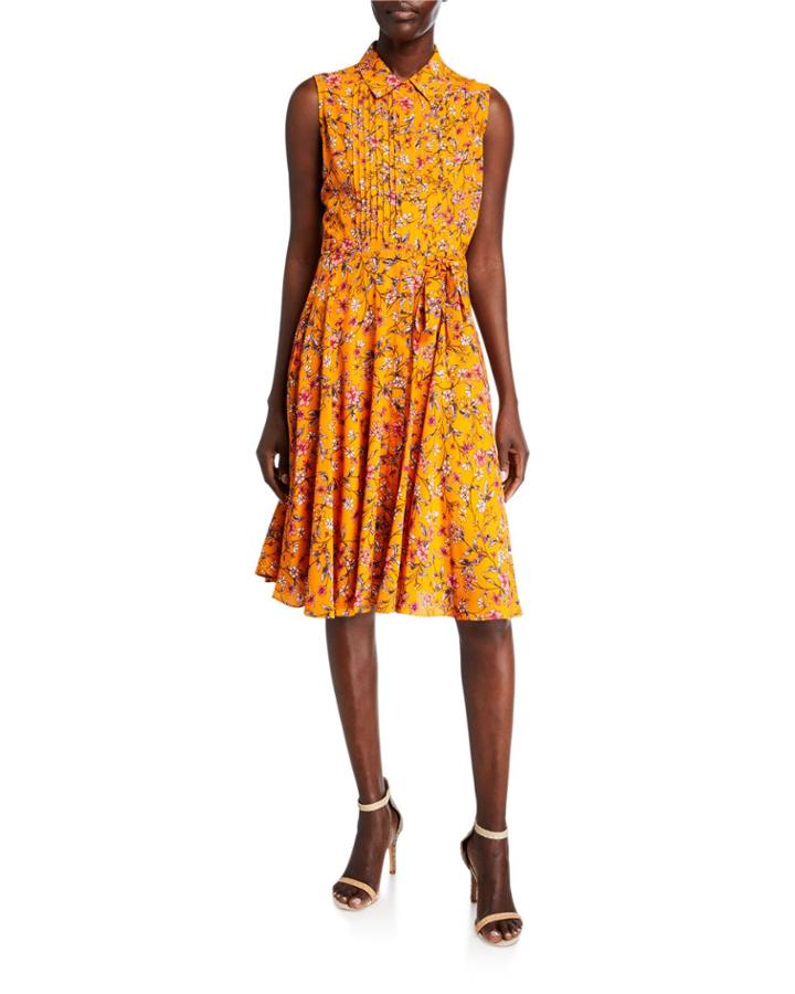 Floral Pintucked