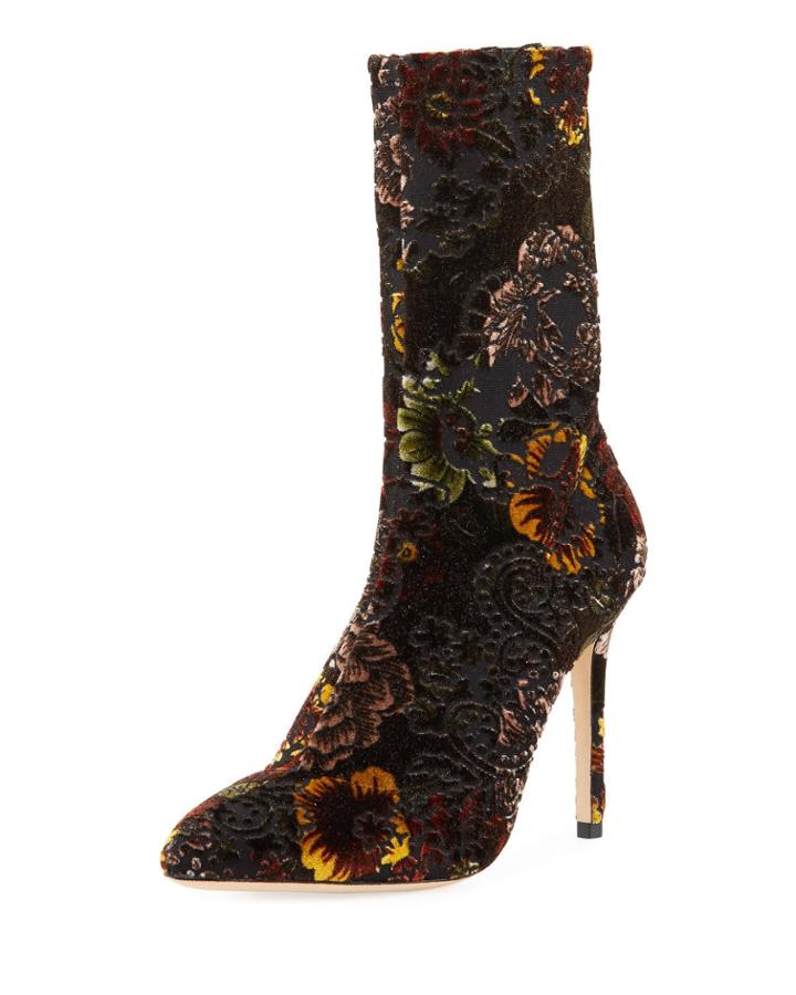 Viva Embroidered-velvet
