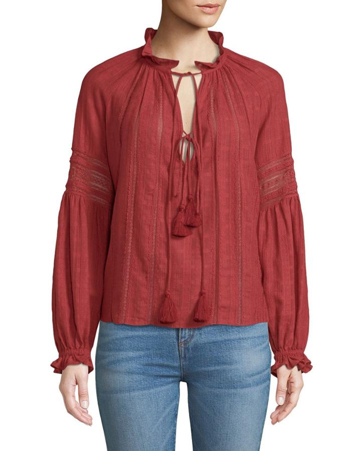 Kalina Long-sleeve Peasant Top