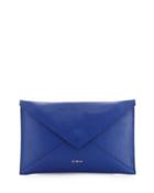Elle Leather Clutch Bag, Blue