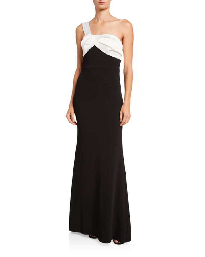 One-shoulder Bow Back Dress