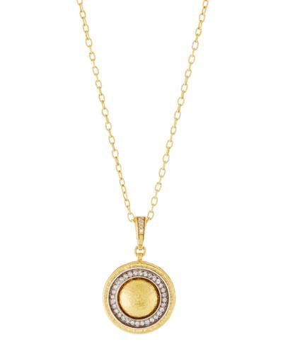Moonlight Round Diamond Pendant Necklace