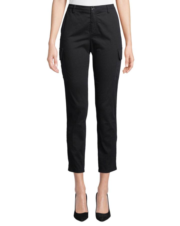 Slim Straight-leg Ankle Cargo Pants