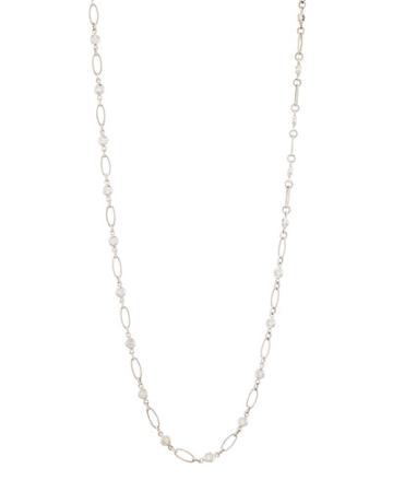 Lacey 18k White Gold Diamond Chain Necklace