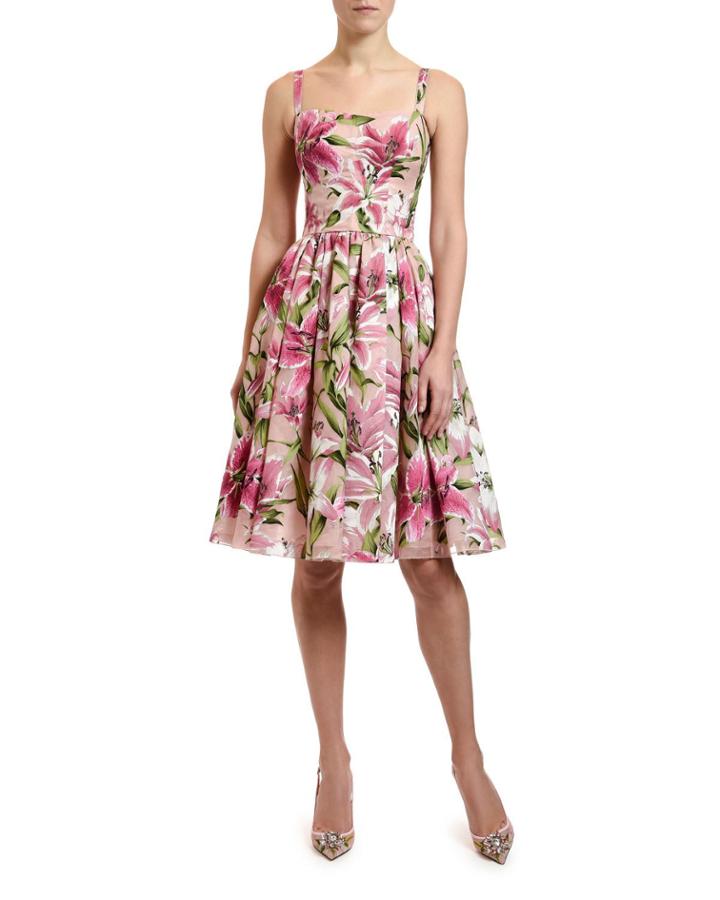 Thin-strap Organza Dress