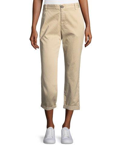 Cropped Straight-leg Trousers