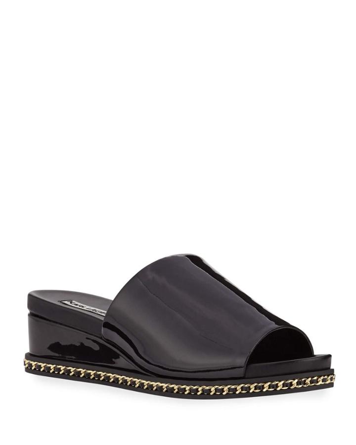 Adela Patent Chain-trim Wedge