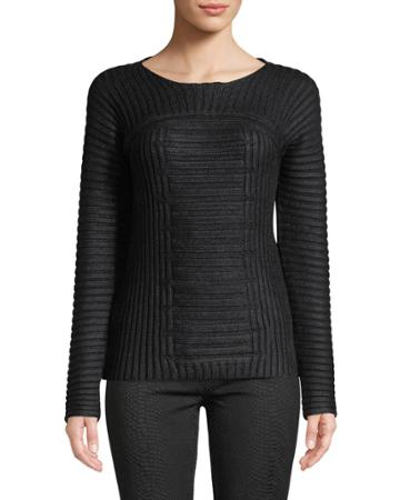 Textured Crew-neck Pullover