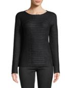 Textured Crew-neck Pullover