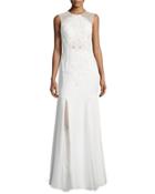 Beaded Lace A-line Gown