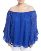Bell-sleeve Lace Blouse,
