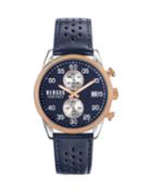 Men's 44mm Two-tone Watch With Blue