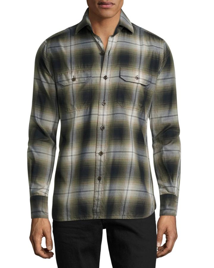 Plaid Flannel Military