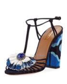 Samba Raffia T-strap 105mm