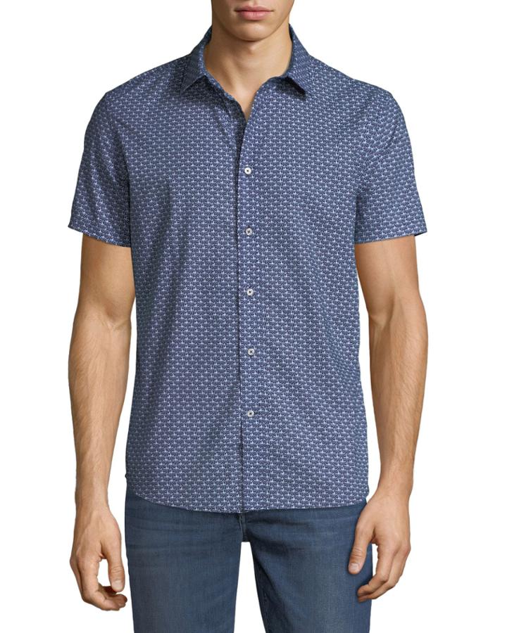 Men's Seashell-print Short-sleeve