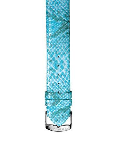 20mm Python-print Leather Watch Strap,