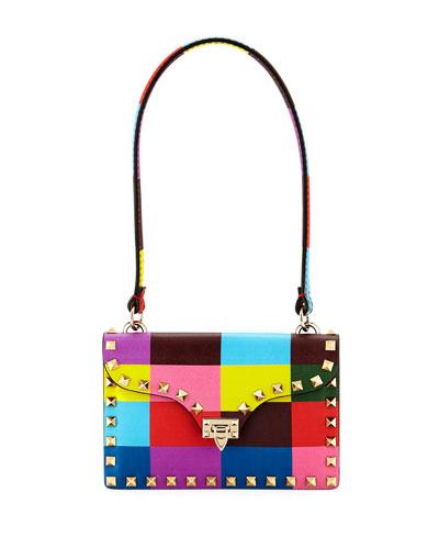 Small Rockstud Flap Shoulder Bag,