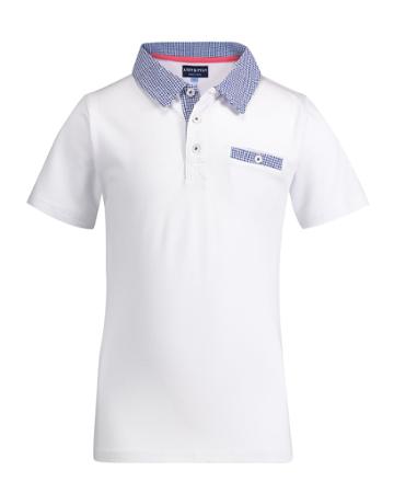 Gingham Trim Polo Shirt,