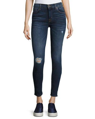 Krista Distressed Skinny Jeans, Blue