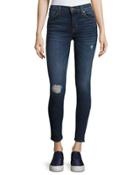 Krista Distressed Skinny Jeans, Blue