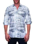 Men's Fibonacci Shaped Sport Shirt - Line Women White