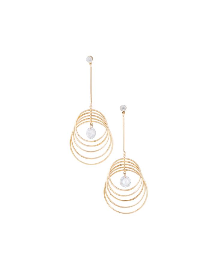 5-hoop Linear Drop Earrings