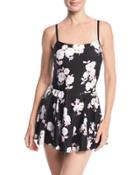 Floral-print Strappy-back One-piece