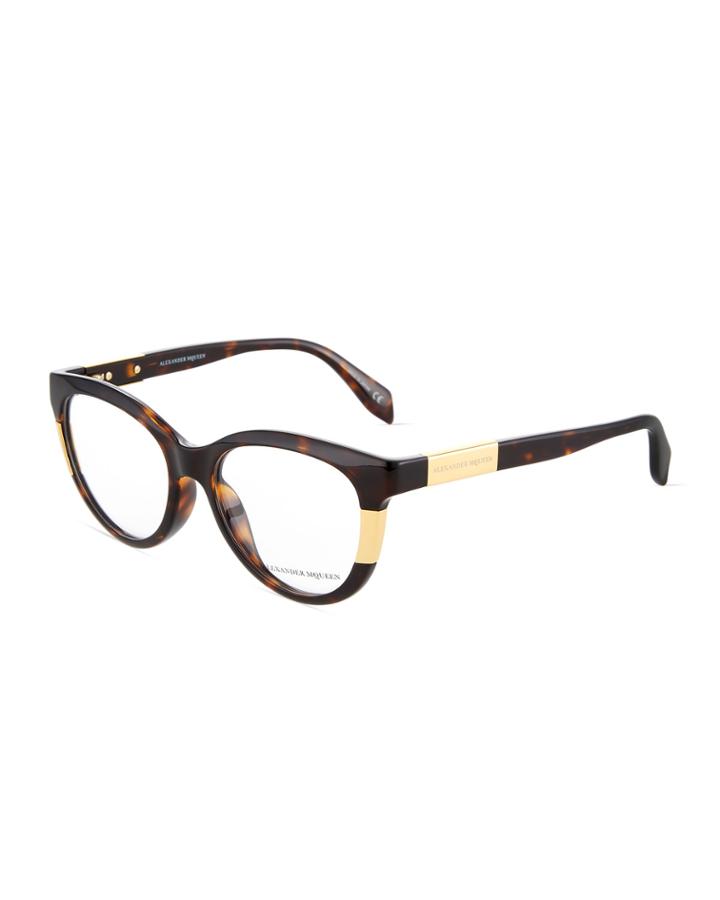 Round Tortoiseshell Acetate/metal Optical Glasses