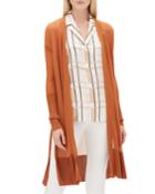 Open-front Long-sleeve Semisheer Voile Duster Cardigan
