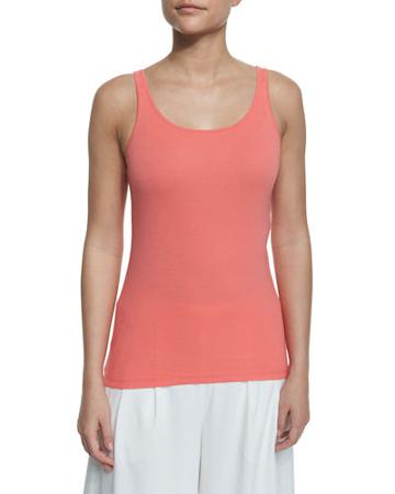 Scoop-neck Long Slim Tank,