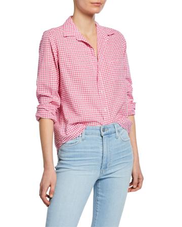 Barry Gingham Chambray Long-sleeve Button-down