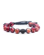 Lux Beaded Cord Bracelet, Red