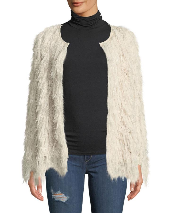 Sasha Shaggy Faux-fur Cardigan