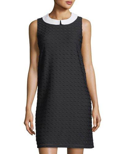 Collared Sleeveless Wavy