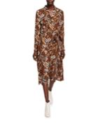 Relle Printed Long-sleeve Midi