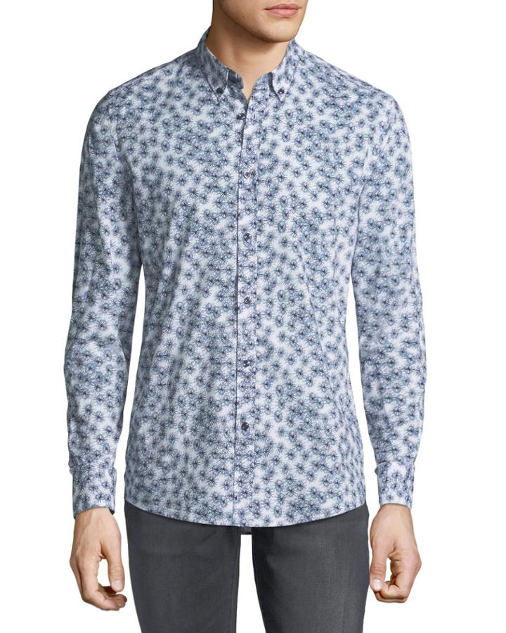 Men's Slim-fit Pinwheel-print