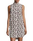 10 Crosby Derek Lam Printed Crepe Shirtdress, Redwood Multi, Women's, Size: