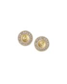 Gurhan Two-tone Nokta Diamond Pave Button Earrings, Women's,