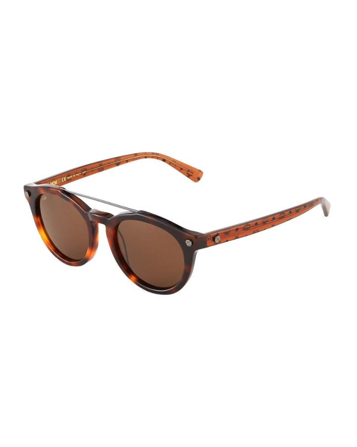 Men's Round Tortoiseshell Acetate