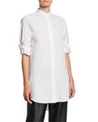 Boyfriend Dolphin Hem Tunic