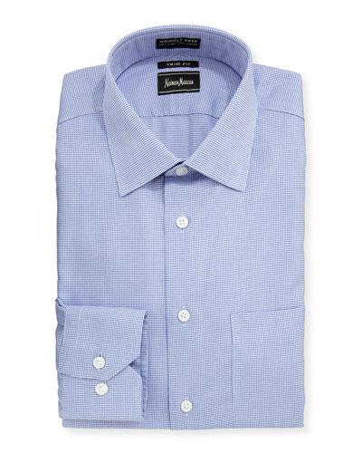 Trim-fit Non-iron Check-print Oxford