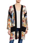 Floral-print Kimono Jacket