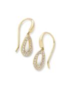 18k Cherish Tiny Drop Earrings With Diamonds