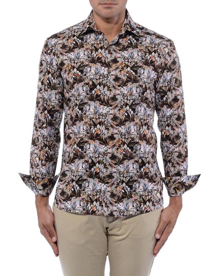Men's Barolo Tropical Poplin Print