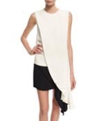 Draped Sable High-low Top