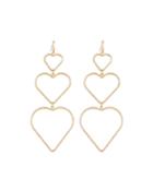 Linear Heart Drop Earrings